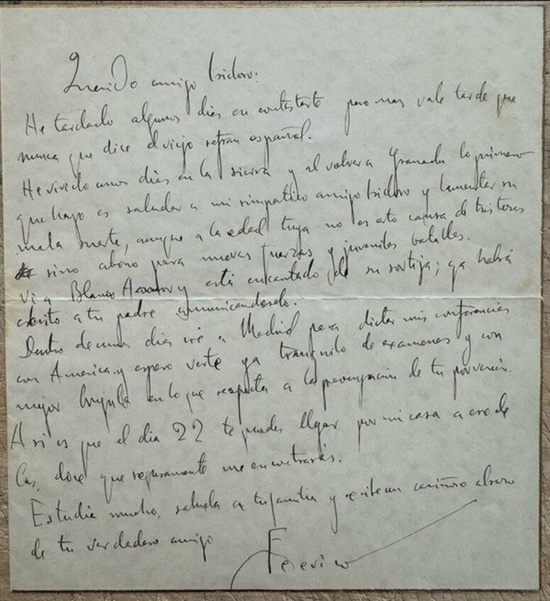 Une lettre de juillet 1935