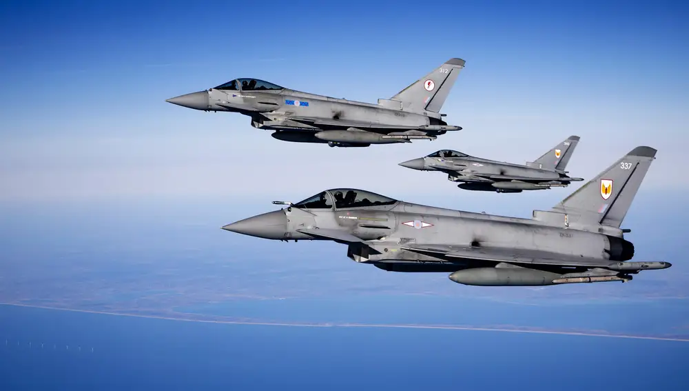 Aircraft de défense à la base aérienne d'Eindhoven pendant l'exercice de l'OTAN Ramstein