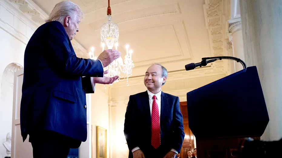 Le président Donald Trump et le PDG de Softbank, Masayoshi Son.