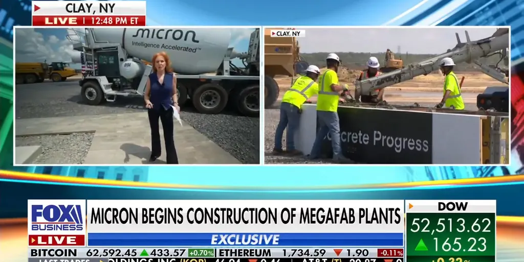 Micron commence la construction d'usines mégafab à Clay, New York