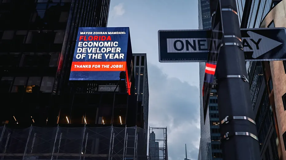 Panneau d'affichage de la Chambre de Floride à Times Square