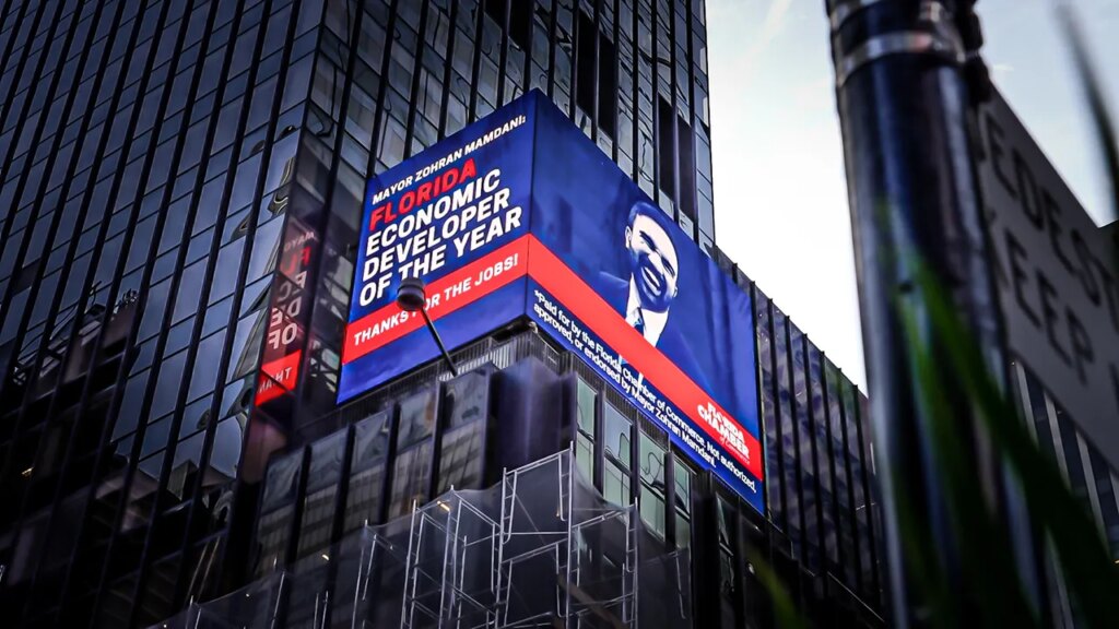 La Floride nomme le maire de New York, Zohran Mamdani, « développeur économique de l'année » dans le cadre de la campagne de Times Square