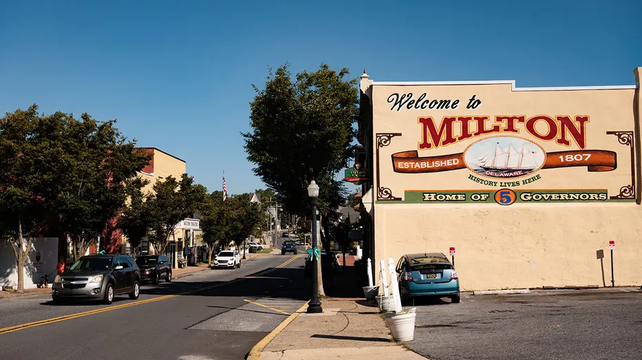 Une vue sur la rue à Milton, Delaware