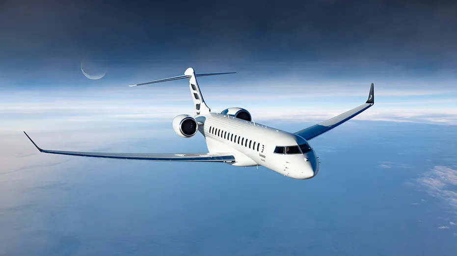 Aile Bombardier Global 8000 SmoothFlex en vol