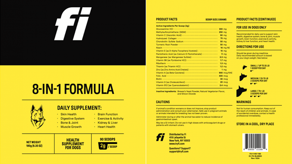 Supplément Fi Formule 8 en 1 pour Chiens 180g