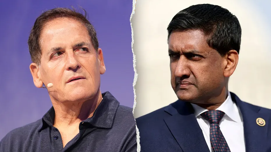 Mark Cuban, à gauche, et le représentant Ro Khanna, démocrate de Californie, se sont affrontés sur les réseaux sociaux au sujet du projet californien d'impôt sur la fortune de 5 % pour les milliardaires.
