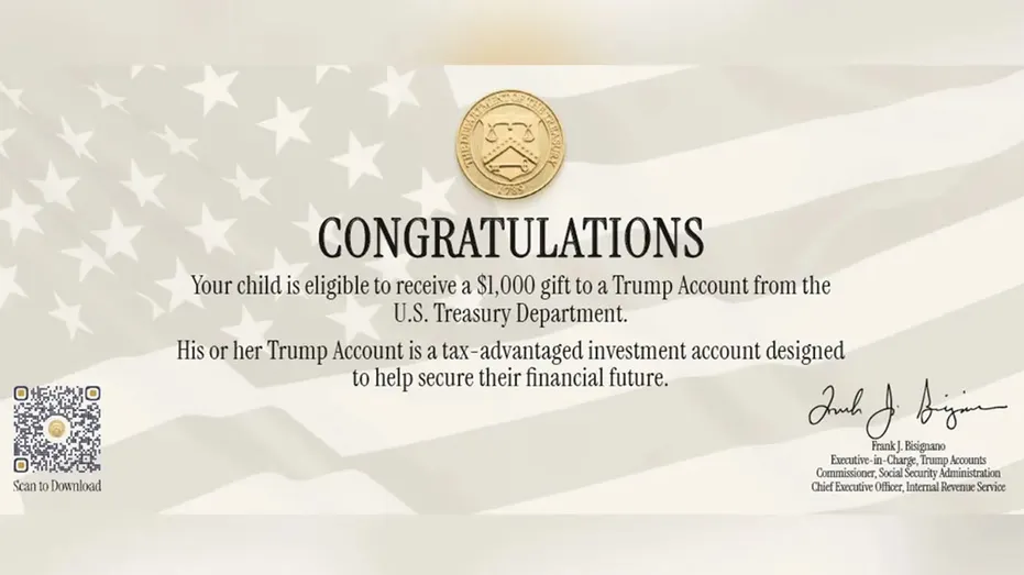 Avis du compte Trump de la sécurité sociale offrant 1 000 $ aux nouveau-nés éligibles