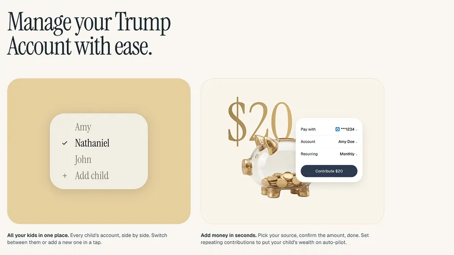 Un graphique de la création de comptes Trump